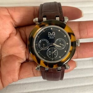 D&G Dolce & Gabbana Havana Chronograph Watch